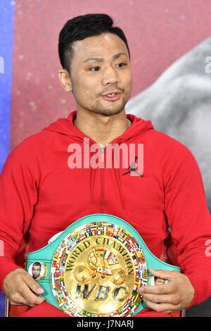 TOKYO, Japan - WBC flyweight champion Daisuke Naito celebrates