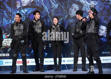 China. 25th May, 2017. Kris Wu and Zhao Liying attend the press conference of their latest tv show. Credit: SIPA Asia/ZUMA Wire/Alamy Live News Stock Photo