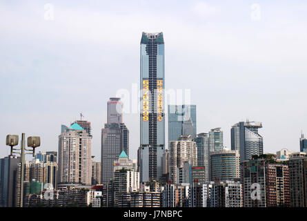 Chongqin, Chongqin, China. 25th May, 2017. Chongqing is a major city in Southwest China and one of the Five national central cities in China. Chongqing has a significant history and culture and serves as the economic center of the upstream Yangtze basin. It is a major manufacturing centre and transportation hub; a July 2012 report by the Economist Intelligence Unit described it as one of China's ''13 emerging megacities' Credit: SIPA Asia/ZUMA Wire/Alamy Live News Stock Photo