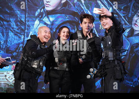 China. 25th May, 2017. Kris Wu and Zhao Liying attend the press conference of their latest tv show. Credit: SIPA Asia/ZUMA Wire/Alamy Live News Stock Photo