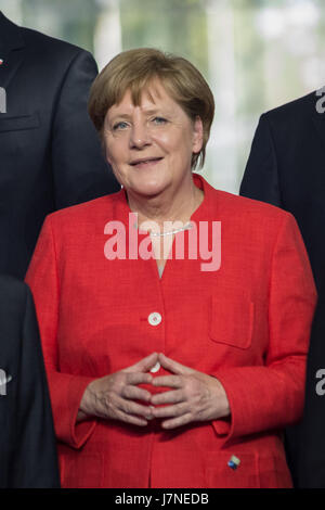 Brussels, Belgium. 25th May, 2017. Official photo in the New NATO building Credit: Julien Mattia/ZUMA Wire/Alamy Live News Stock Photo