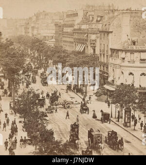 Boulevard des Italiens, between 1860 and 1870 Stock Photo