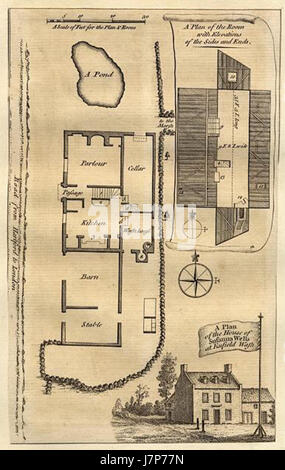 A Plan of the house of Susanna Wells at Enfield Wash Stock Photo