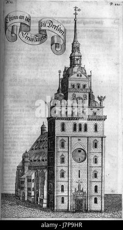 Anton Weck Dresden 1680 Kreuzkirche Stock Photo