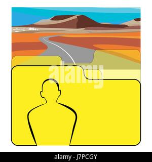 office worker dreaming about travel vector concept Stock Vector