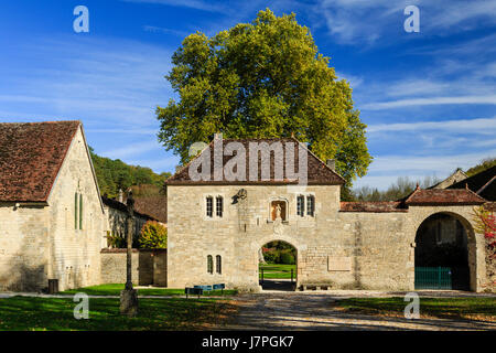 France, Cote d'Or, Marmagne, Fontenay Abbey, listed as World Heritage by UNESCO, the entrance Stock Photo