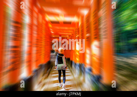 Buddhist temple blurred background Stock Photo