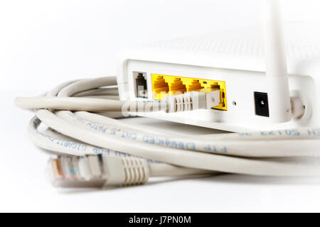 cable router current conduction internet www worldwideweb net web hardware Stock Photo