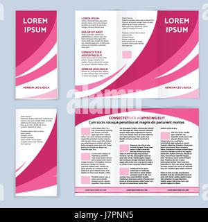 Blank trifold paper leaflet Stock Vector
