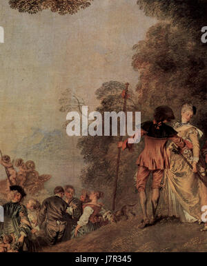 Antoine Watteau, a French Rococo painter, is known for his delicate and ...