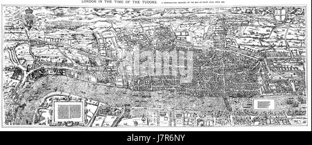 Civitas Londinium Or The Agas Map Of London Stock Photo - Alamy