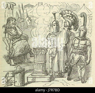 A depiction of the Roman figure Mucius Scaevola, who famously attempted ...