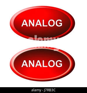 analog button Stock Photo