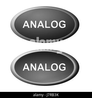 analog button Stock Photo