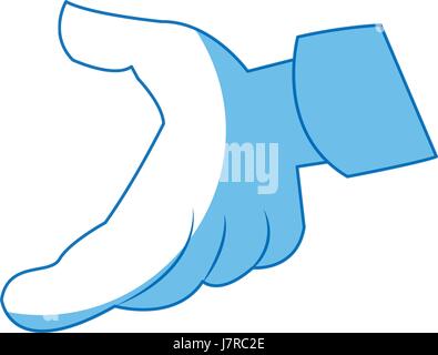 hand graffiti art comic style icon Stock Vector