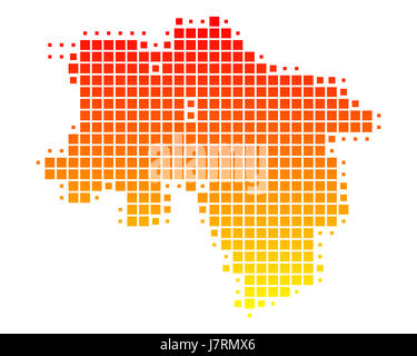 map of lower saxony Stock Photo