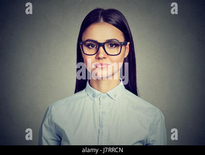 Portrait of a serious young woman Stock Photo