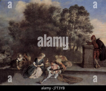 Antoine Watteau, a French Rococo painter, is known for his delicate and ...