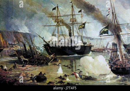 Batalha Naval do Riachuelo Pintura Stock Photo