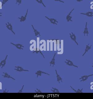 Plugs Seamless Pattern Stock Vector