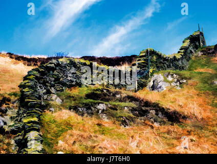 Pictorial Art-Image The English Lake District, The Lake District National Park Stock Photo