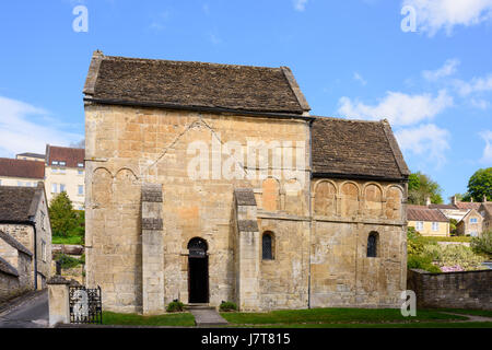 The Saxon Church of St Laurence in the historic town of Bradford on Avon, Wiltshire, England. Stock Photo