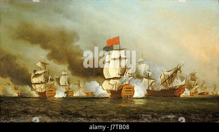 Bataille du cap Finisterre mai 1747 Stock Photo Alamy