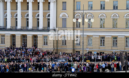 Funeral of Finnish President Mauno Koivisto May 25th, 2017 in Helsinki, Finland Stock Photo