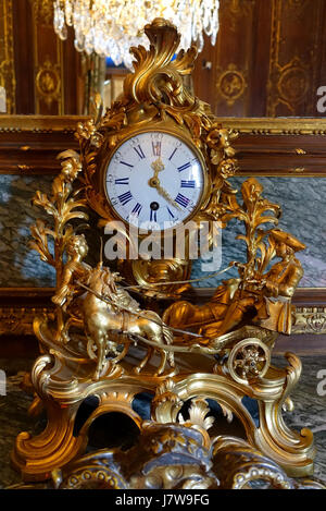 Clock, France, mid 1700s   Waddesdon Manor   Buckinghamshire, England   DSC07632 Stock Photo