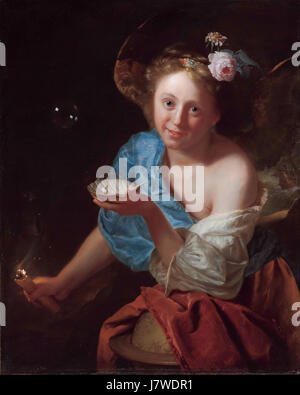 An allegory of Fortune, by Godfried Schalcken Stock Photo