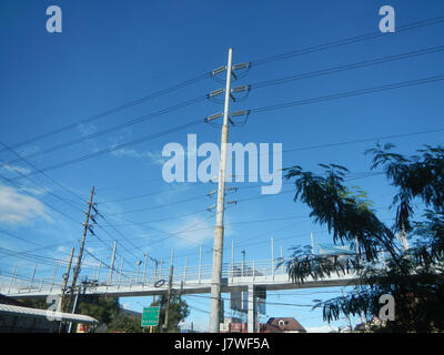 09890 Footbridge Marcos Highway Pasig Santolan LRT Line  07 Stock Photo