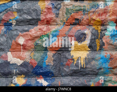 art wall daub graffiti grafitti painted backdrop background building texture Stock Photo