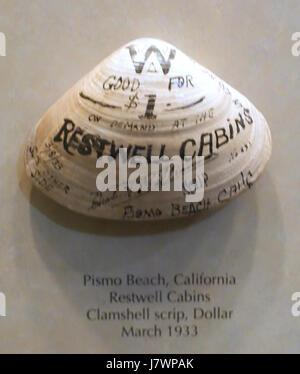 1 Dollar Clamshell Scrip Restwell Cabins Pismo Beach