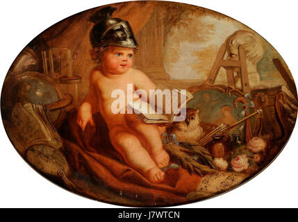 An artwork by Jacob de Wit depicting the Roman legend of Mutius ...