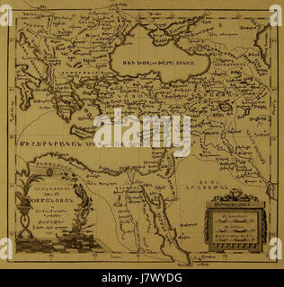 Armenian map of Ottoman Empire Stock Photo