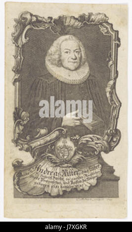 Andreas Ritter by Christian Fritzsch 1755 Stock Photo