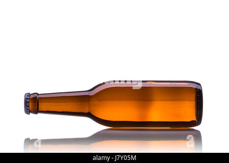 Bottle of beer. Studio shot isolated on white background Stock Photo