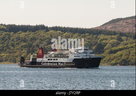 MV Hebridean Isles is a roll-on roll-off ferry operated by Calmac between Kennacraig on the west coast of Scotland and Islay. On Islay it docks at eit Stock Photo