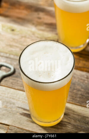 Light Refreshing Summer Craft Beer in a Pint Glass Stock Photo