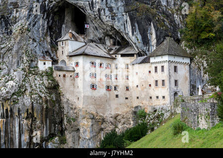 Cave castle Lueg, predjamski grad, Predjama, near Postojna, Slovenia Stock Photo