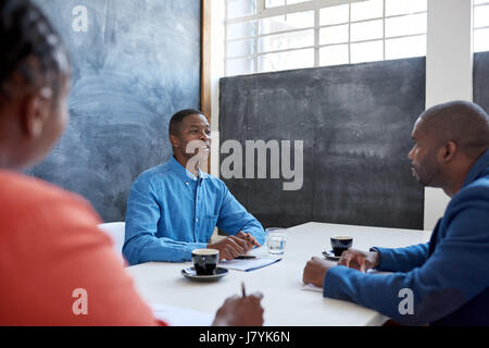 African business professionals having a meeting in an office Stock Photo