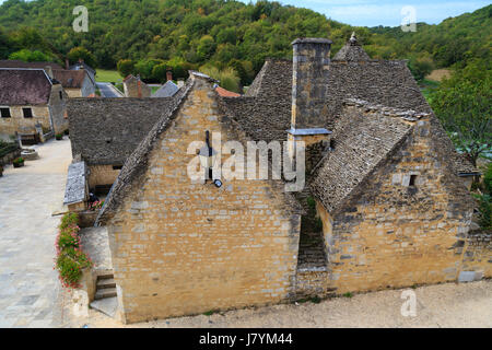France, Dordogne, Saint Amand de Coly, labelled Les Plus Beaux Villages de France (The Most beautiful Villages of France), houses in the village Stock Photo