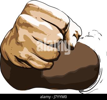 strong punch Stock Vector