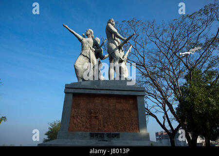 Odommo Bangla, a liberation war martyrs’ memorial sculpture at the Khulna University. Khulna, Bangladesh. Stock Photo