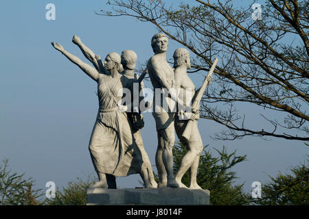 Odommo Bangla, a liberation war martyrs’ memorial sculpture at the Khulna University. Khulna, Bangladesh. Stock Photo