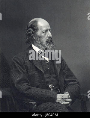 Poet Laureate Alfred, Lord Tennyson Stock Photo