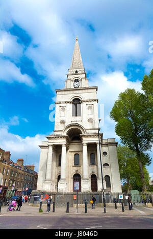 Front of Christ Church, Spitalfields, London, UK Stock Photo