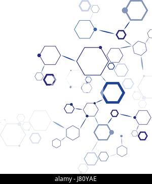 Structure molecule and communication. Stock Vector