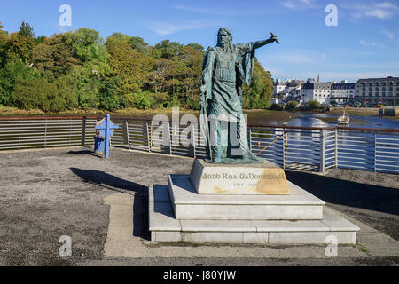 Ireland,County Donegal, Donegal Town, Statue of Red Hugh O'Donnell who ...