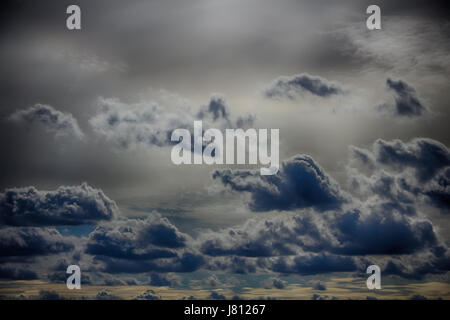 wonderful clouds against the warm sky. rare phenomenon of good and interesting weather sky Stock Photo